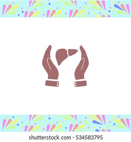Save life vector icon on white background. Isolated illustration. Business picture.