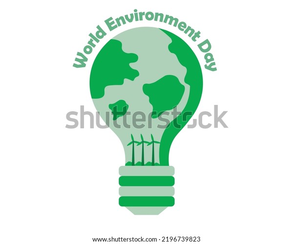 Save Light Save Earth World Environment Stock Vector (Royalty Free