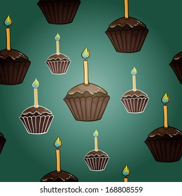     Save to a Lightbox ?      Find Similar Images     Share ?   Seamless pattern with cup-cake. Vector