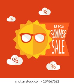     Save to a Lightbox ?            Find Similar Images     Share ?    Vector Big Summer Sale in flat style .