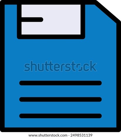 Save Line Filled Vector Icon Design