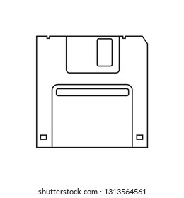Save line icon vector
