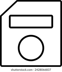 Save line icon vector design template ilustration with editable stroke