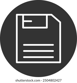 Save Line Multi Circle Vector Icon Design