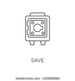 Save linear icon. Save concept stroke symbol design. Thin graphic elements vector illustration, outline pattern on a white background, eps 10.