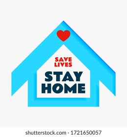 save lives and stay home poster design