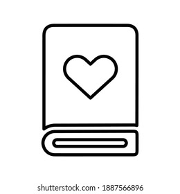 Save, love, bookmark line icon. outline vector