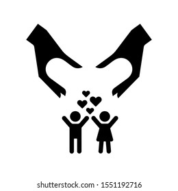 Save love Icon simple black anda white 