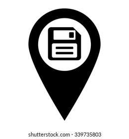 Save - map pointer vector icon