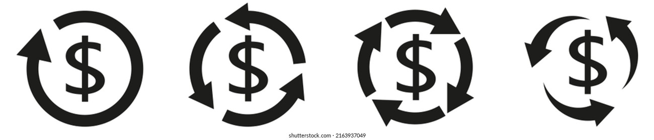 Save money. Cashback icons isolated on white background. Vector illustration. eps10