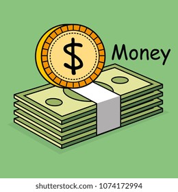 save money coins and bills