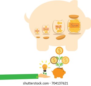 save money, save money concept