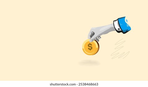save money concept. hand hold finance and money. business investment trading. Creative trend Collage Art Vector illustration
