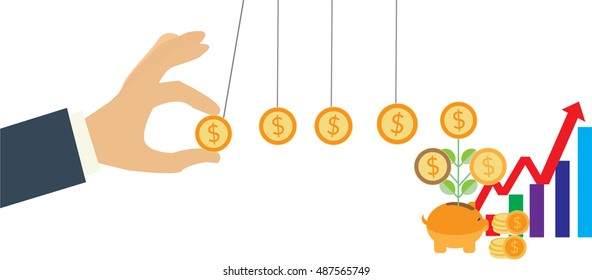 save money concept, piggy save money