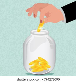 save money concept, vector illustration