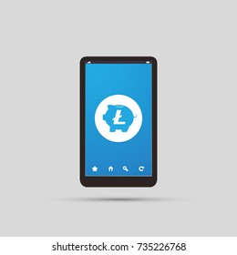 Save Money with Cryptocurrency Concept Design - Litecoin
