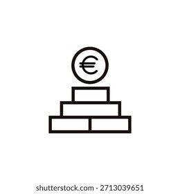 Sparen Sie Geld Deposit Vektor Symbol für Bank-, Finanz-, Sicherheits- und Budgetplanung