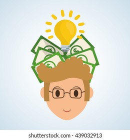 Save Money design. Financial item. Colorfull illustration, vecto