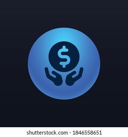 Save Money Dollar - App Icon Button