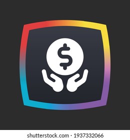Save Money Dollar - App Icon Button