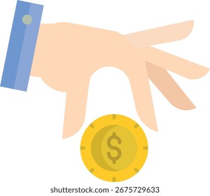 save money flat icon design