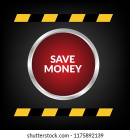save money glossy label