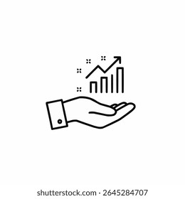 Save money growth icon, invest finance, salary money, Hand holding dollar vector illustration. Color editable