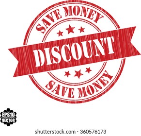 Save money grunge stamp.Vector.