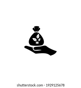 icono de ahorrar dinero y mano