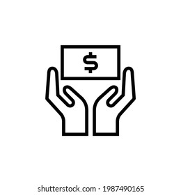 Sparen Sie Geld Icon flach Design für Website-Element etc.