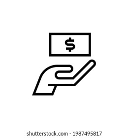save money icon flat design for website element etc.