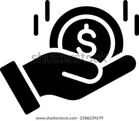 Save Money Icon Glyph Vector Illustration