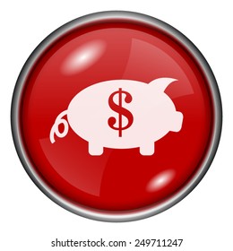 Save money icon. Internet button on white background. 