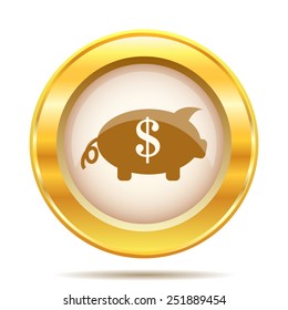 Save money icon. Internet button on white background. EPS10 vector. 