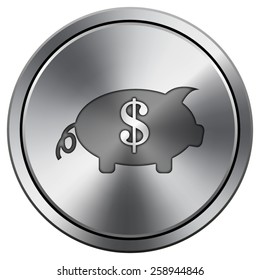 Save money icon. Internet button on white background. EPS10 Vector. 