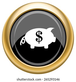 Save money icon. Internet button on white  background. EPS10 Vector. 