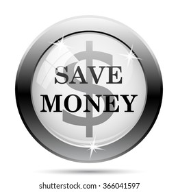 Save money icon. Internet button on white background. EPS10 vector.