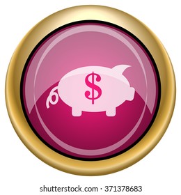 Save money icon. Internet button on white background. EPS10 vector.