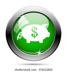 Save money icon. Internet button on white background. EPS10 vector.