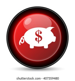Save money icon. Internet button on white background. EPS10 vector