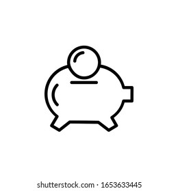 save money icon. Online Learning icon. Perfect for application, web, logo and presentation template. icon design line style