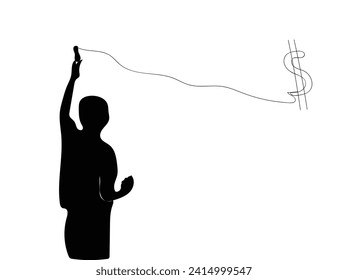 Save money icon, salary money, invest finance, hand holding dollar, line symbols on white background. 
wealth icon. Economy account. Business. Cash back. Revenue reduction and financial benefit.