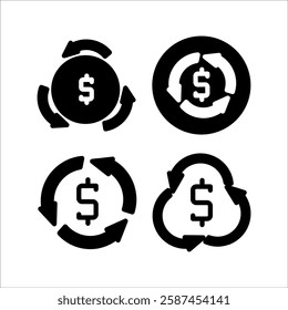 save money icon, salary money, invest finance, hand holding dollar, line symbols on white background