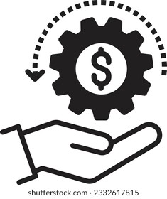 save money icon  salary money investment  hand holding dollar icon earning vector