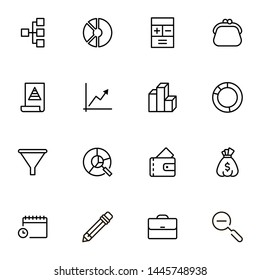 Save money icon set. Collection of high quality black outline logo for web site design and mobile apps. Vector illustration on a white background