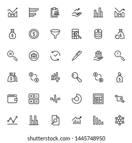 Save money icon set. Collection of high quality black outline logo for web site design and mobile apps. Vector illustration on a white background