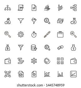 Save money icon set. Collection of high quality black outline logo for web site design and mobile apps. Vector illustration on a white background