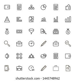 Save money icon set. Collection of high quality black outline logo for web site design and mobile apps. Vector illustration on a white background