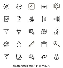 Save money icon set. Collection of high quality black outline logo for web site design and mobile apps. Vector illustration on a white background