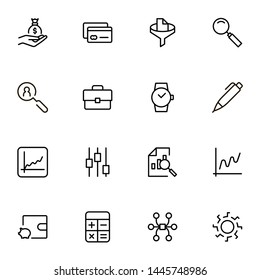 Save money icon set. Collection of high quality black outline logo for web site design and mobile apps. Vector illustration on a white background